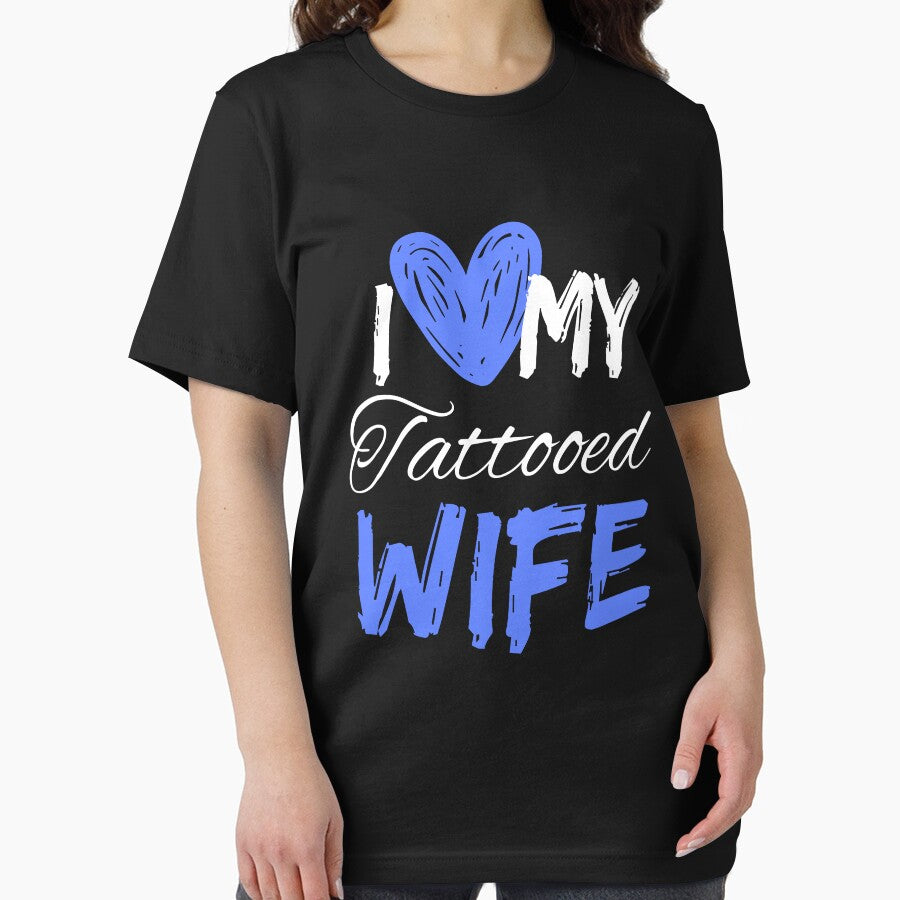 I Love My Tattooed Wife T-Shirt Essential T-Shirt by amchtakkosa1