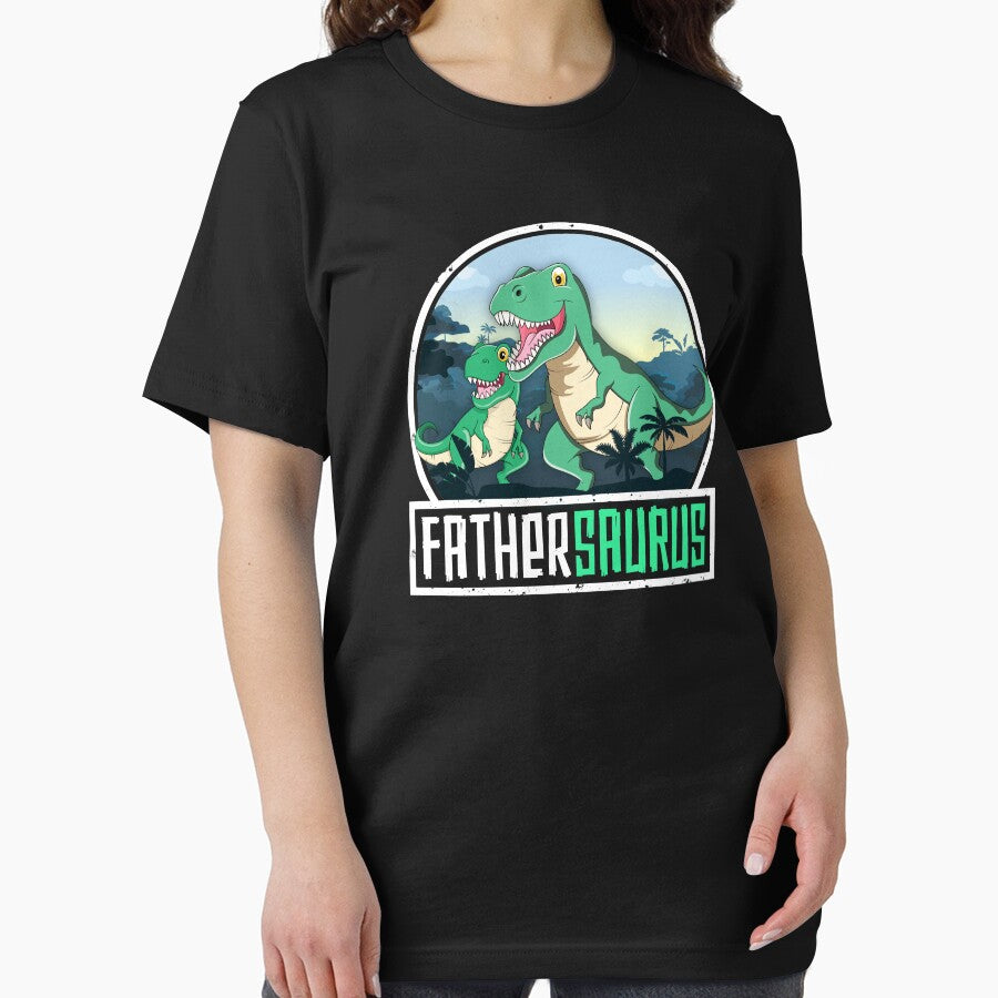 Fathersaurus T-Rex Dinosaur Saurus Father Dad Matching by 14thFloor