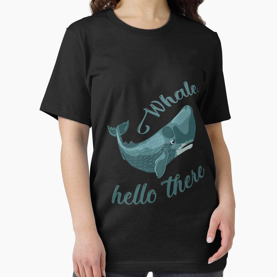 Funny Whale Hello There Gift T Shirt Orca Lover Gift Tee by MOHAMED  El AYADI