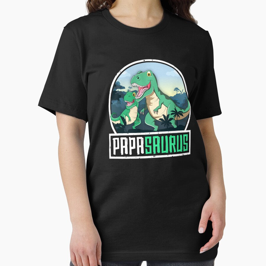 Papasaurus T-Rex Dinosaur Saurus Papa Dad Matching Family by 14thFloor