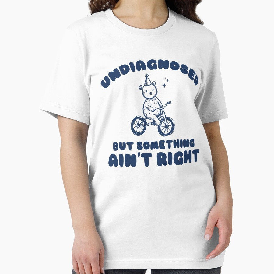 Undiagnosed But Something Ain't Right, Retro Cartoon T Shirt, Weird T Shirt, Meme T Shirt, Trash Panda T Shirt, Unisex by samidsou