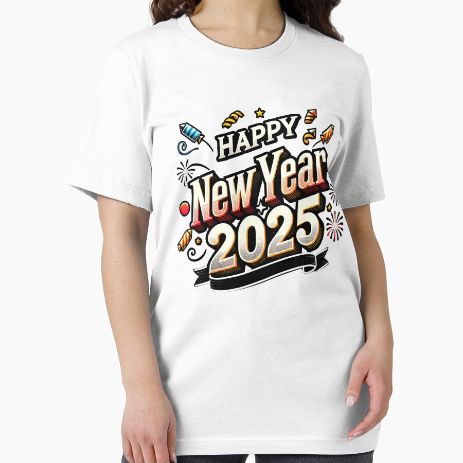 Happy New Year 2025 Shirt – Festive Fireworks Celebration Design by BlankCanvasHaHa