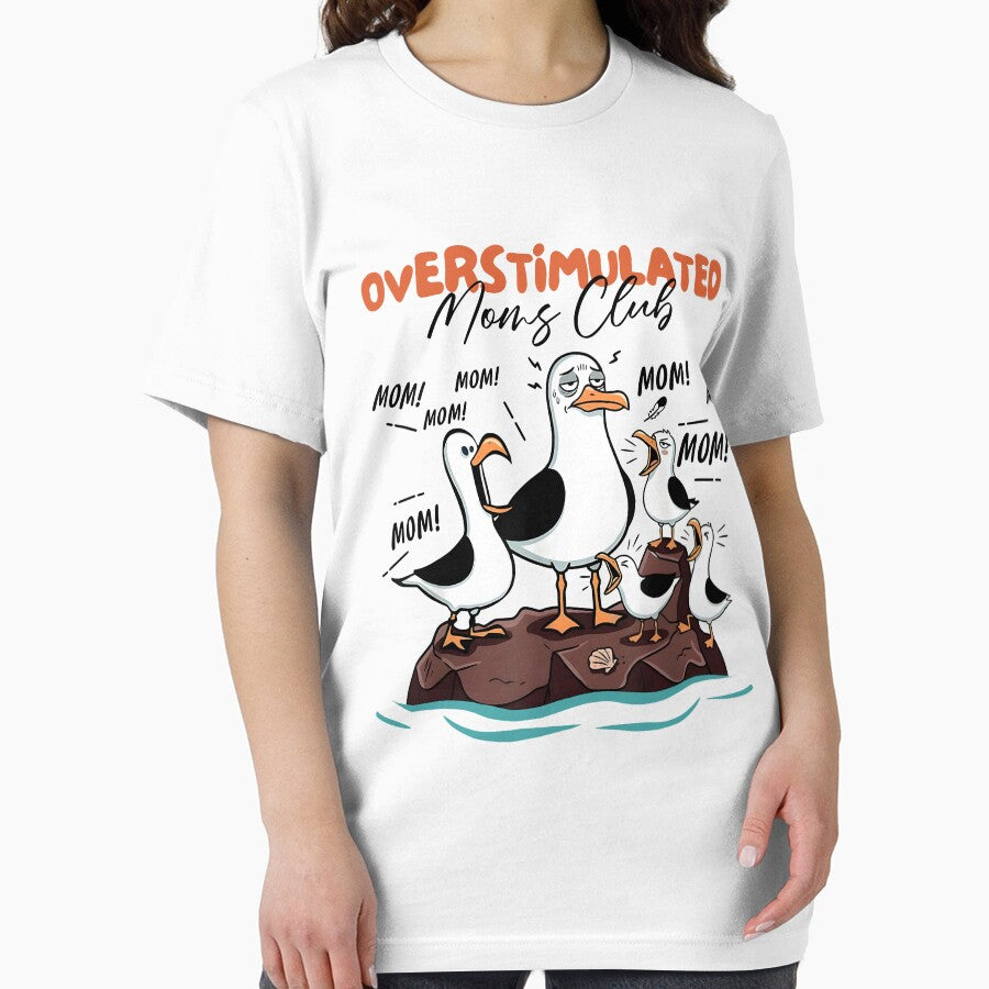 Overstimulated Moms Club Seagull Bird Mom Mother's Day by najaks