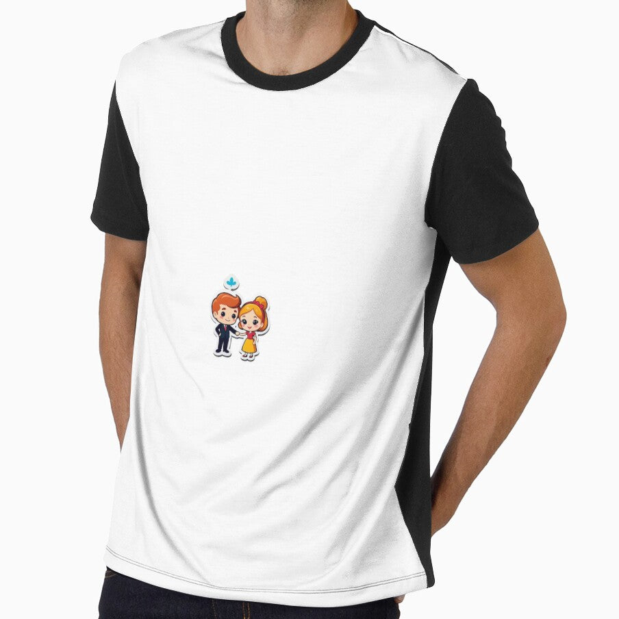 Cute Chibi Couple Sticker – Adorable Kawaii Love Art" by Duovibes