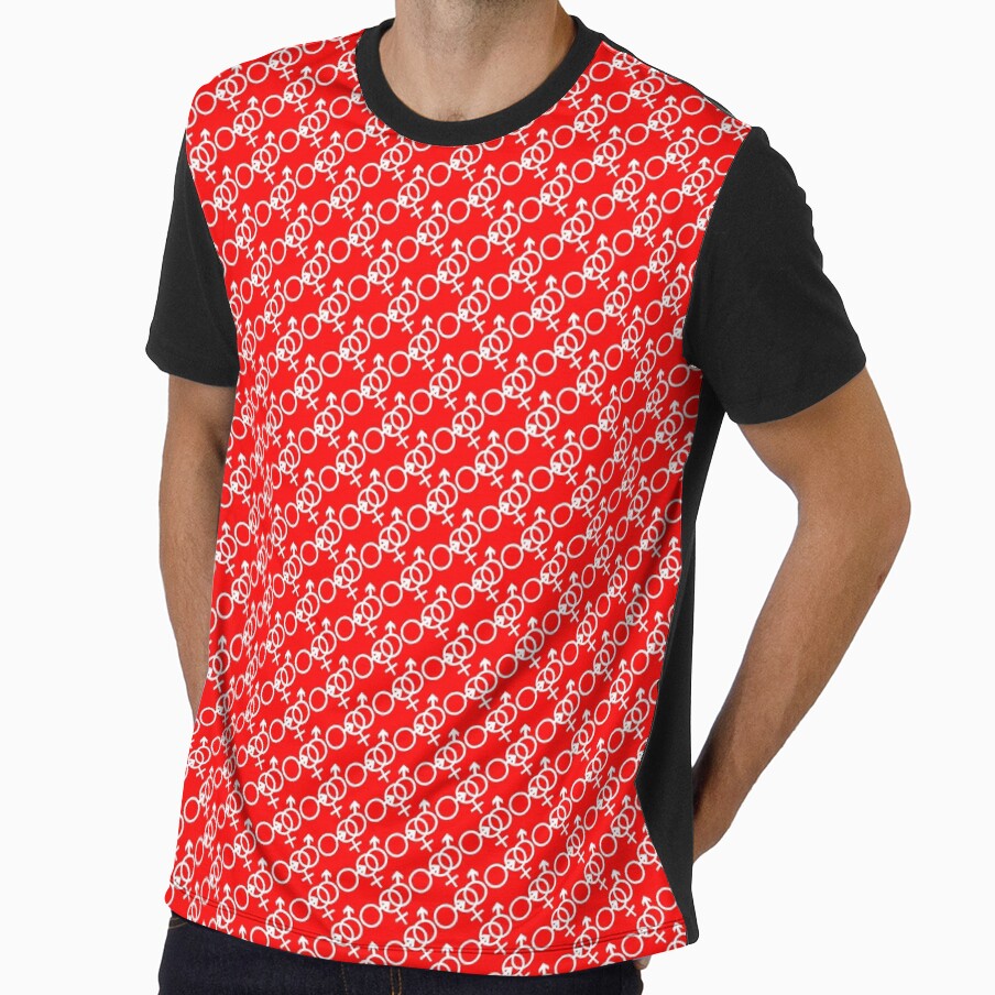 Hot Wife Secrets - Hot Wife Motif white on red by HotWifeSecrets