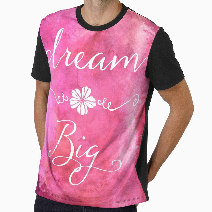 Dream Big Pink Watercolor Inspirational Quote by SilverSpiral