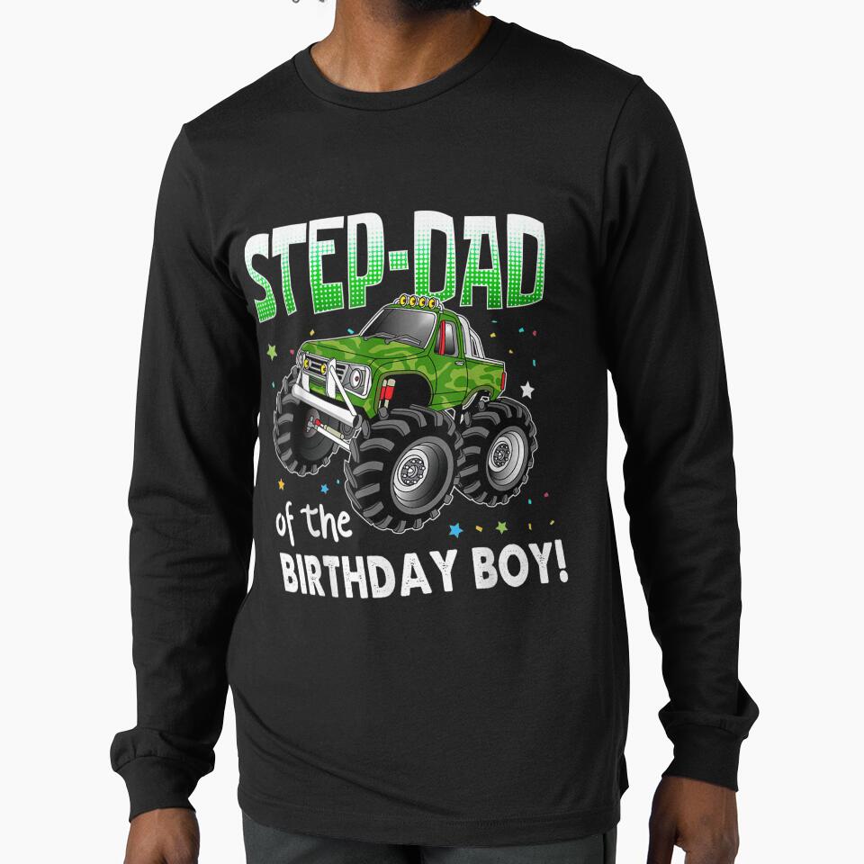 Step Dad Of The Birthday Boy Monster Truck Birthday by fishingcat19