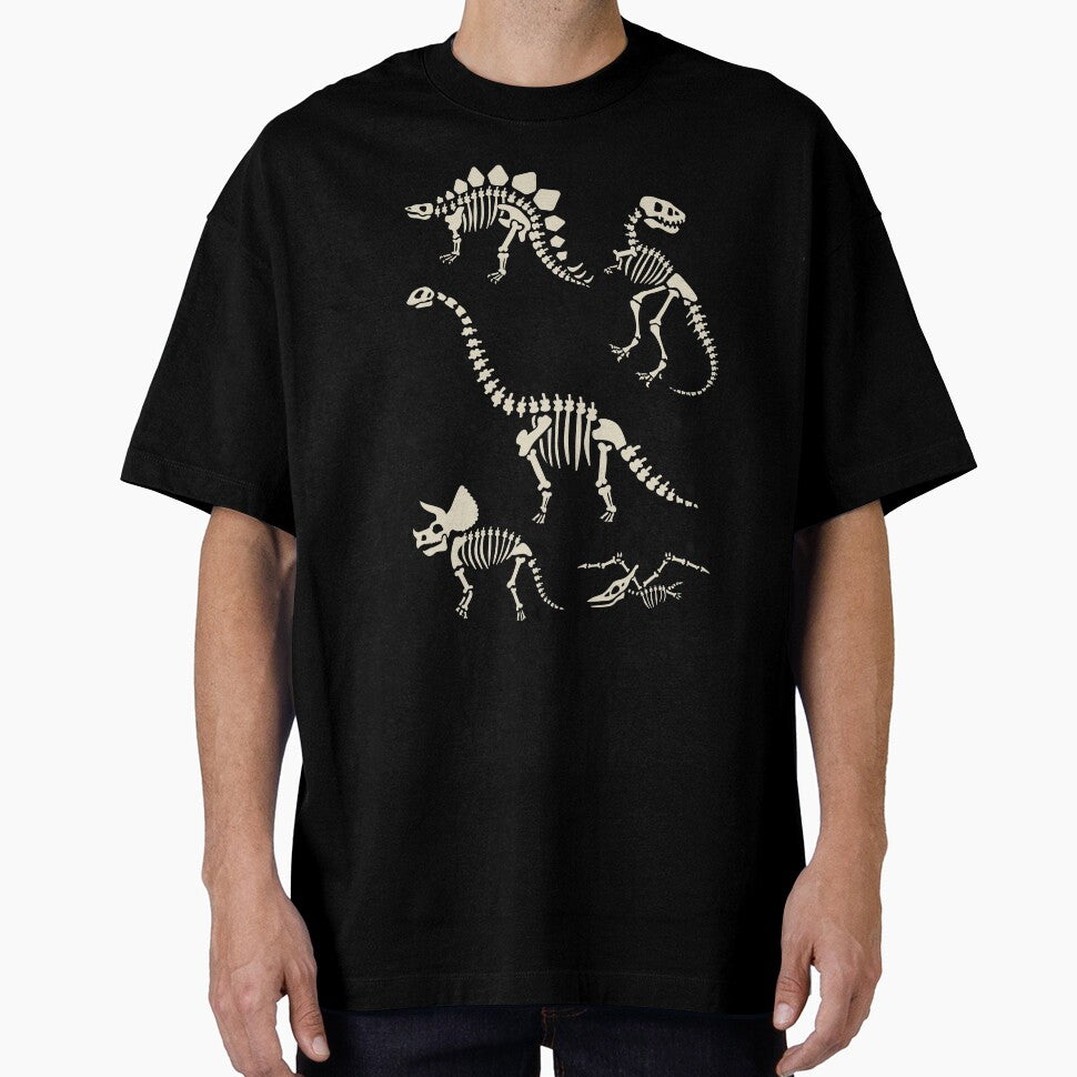 Dinosaur Fossils in Black by latheandquill