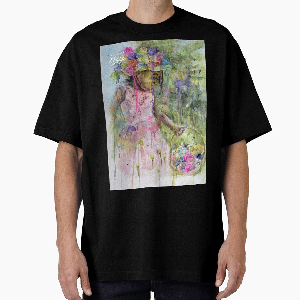 Girl with Spring Flowers Painting by Scott Kish by Scott Kish