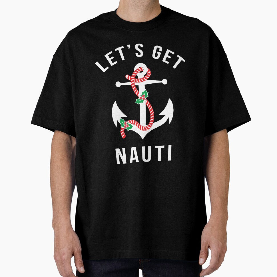 Let's Get Nauti Naughty Pun Nautical Christmas by DOLCEINDIGO
