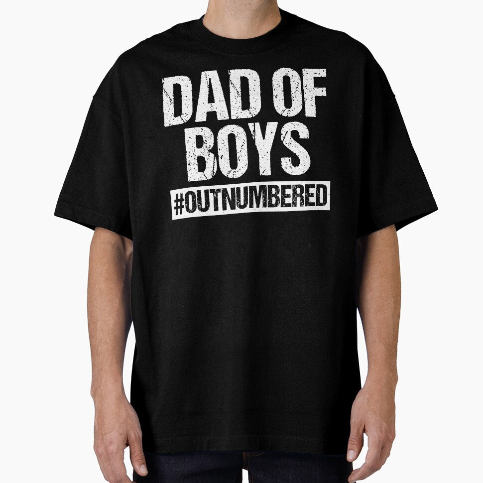 Dad Of Boys #Outnumbered Funny Fatherhood Humor by gunaone-design