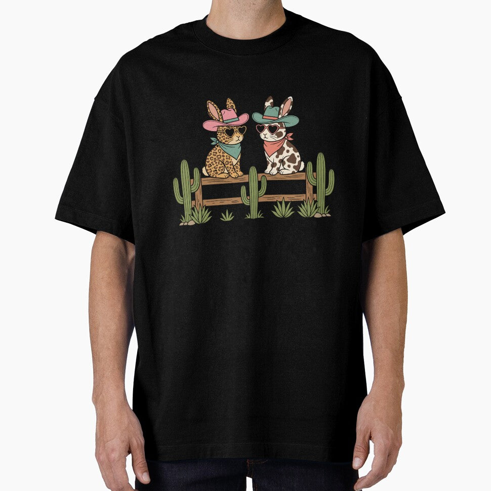 Western Bunny Couple Cowgirl Cowboy by KroghDs