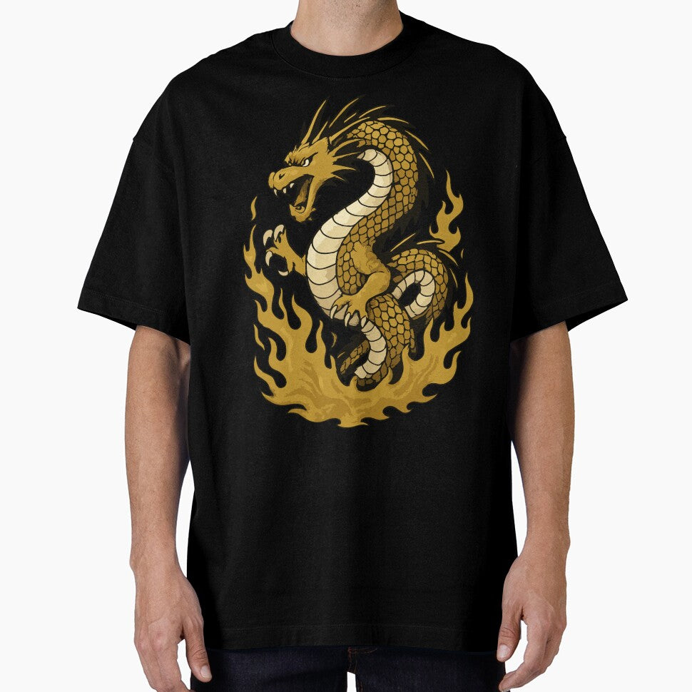 Golden Black Dragon Design by theOne_Design