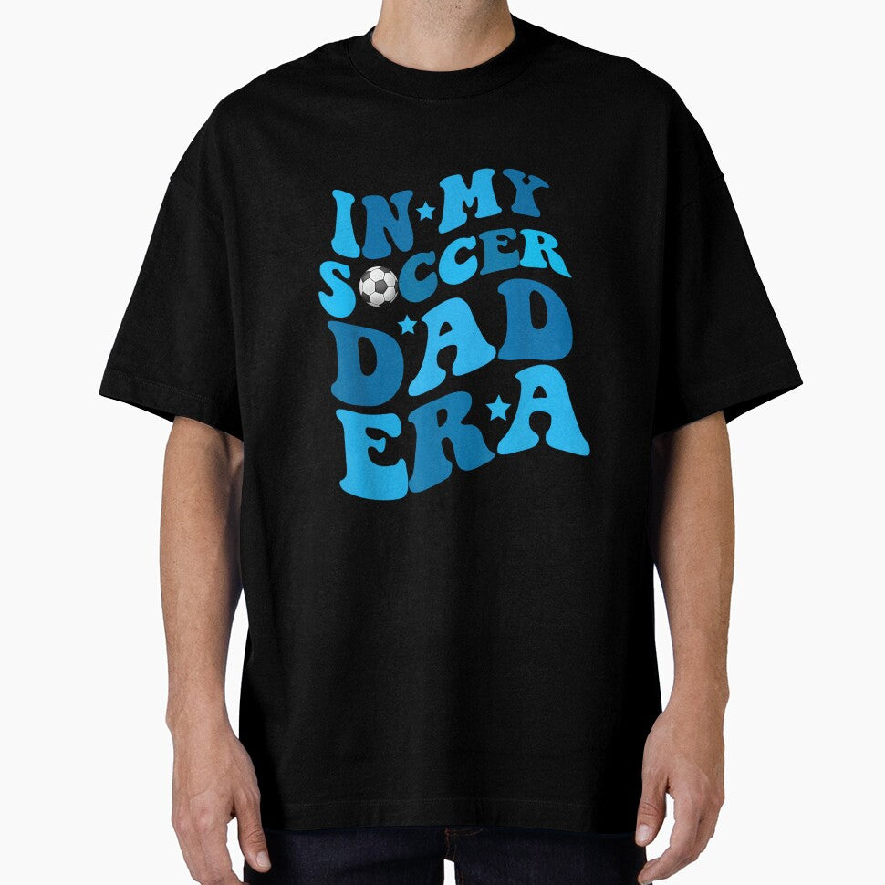 Funny in My Soccer Dad Era Father Boy Groovy Retro Player by HazelWCagle