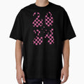 2024 - Happy New Year Cute Retro Groovy Celebration (Chess Pattern Pink and Black Design) by Spiprinto
