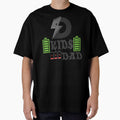 Dad of Four Low Battery Funny Family Tee by andyandy20
