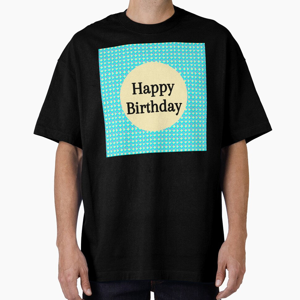 Happy Birthday Greeting Card Fun Pattern with Bold Typography by Swati's Digital Den
