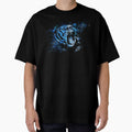 Tiger Abstract Design In Shades Of Blue by Heathermarie321