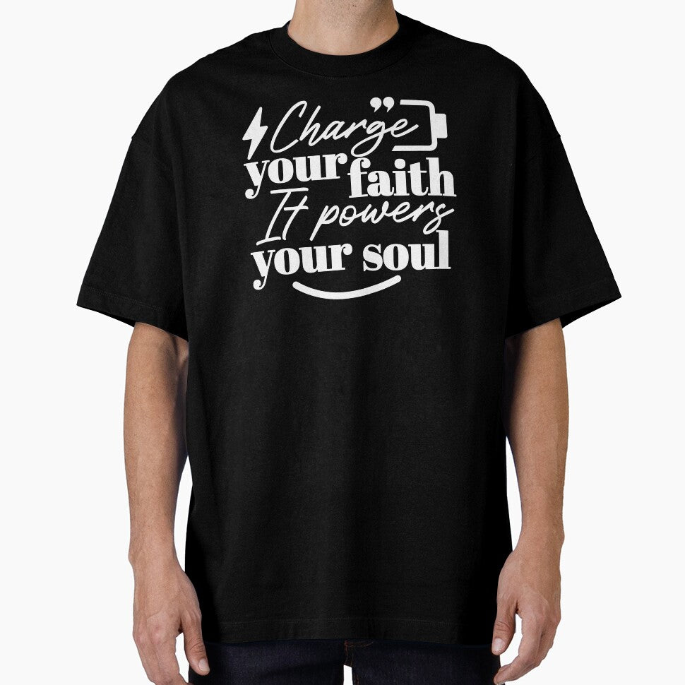 Motivational Christian Quote – Charge Your Faith Design by FlinArt