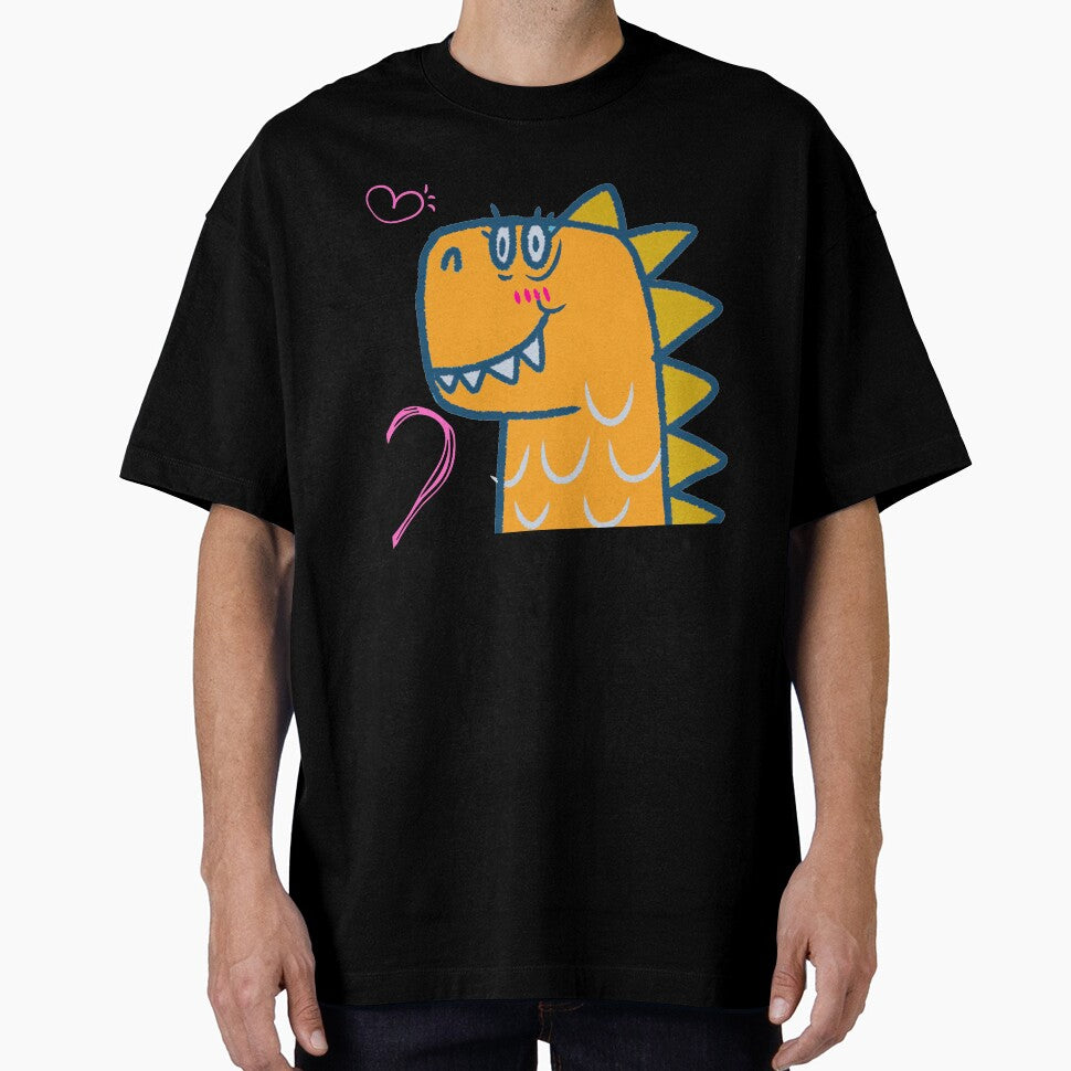 Prehistoric Love – Cool Orange Dino (His Side) by minibrainco