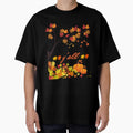 Copy of it's fall y'all funny autumn tree with falling leaves harvest pumpkin and squirrels by mydreamcatcher