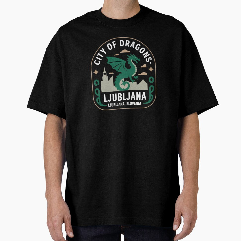 City of Dragons – Ljubljana Slovenia Vintage Sticker by Timeless Design