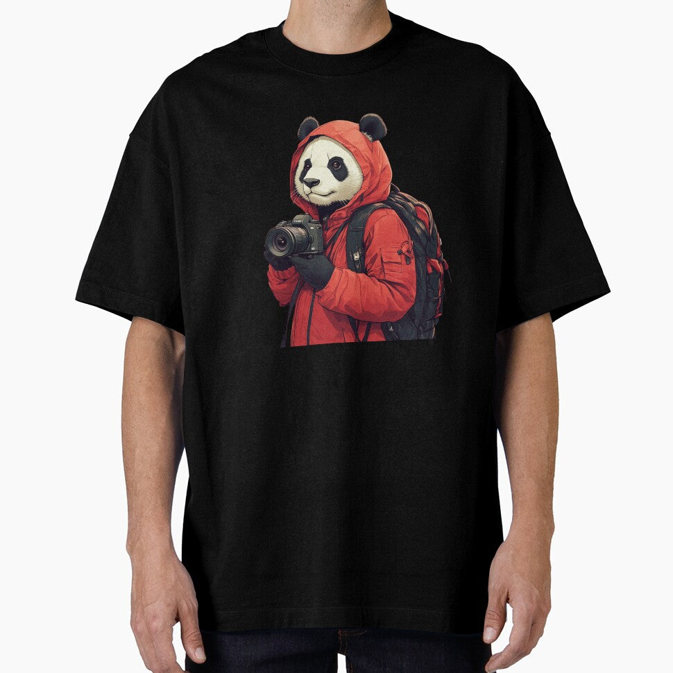 Panda Photographer in Red by NicolasGlowArt