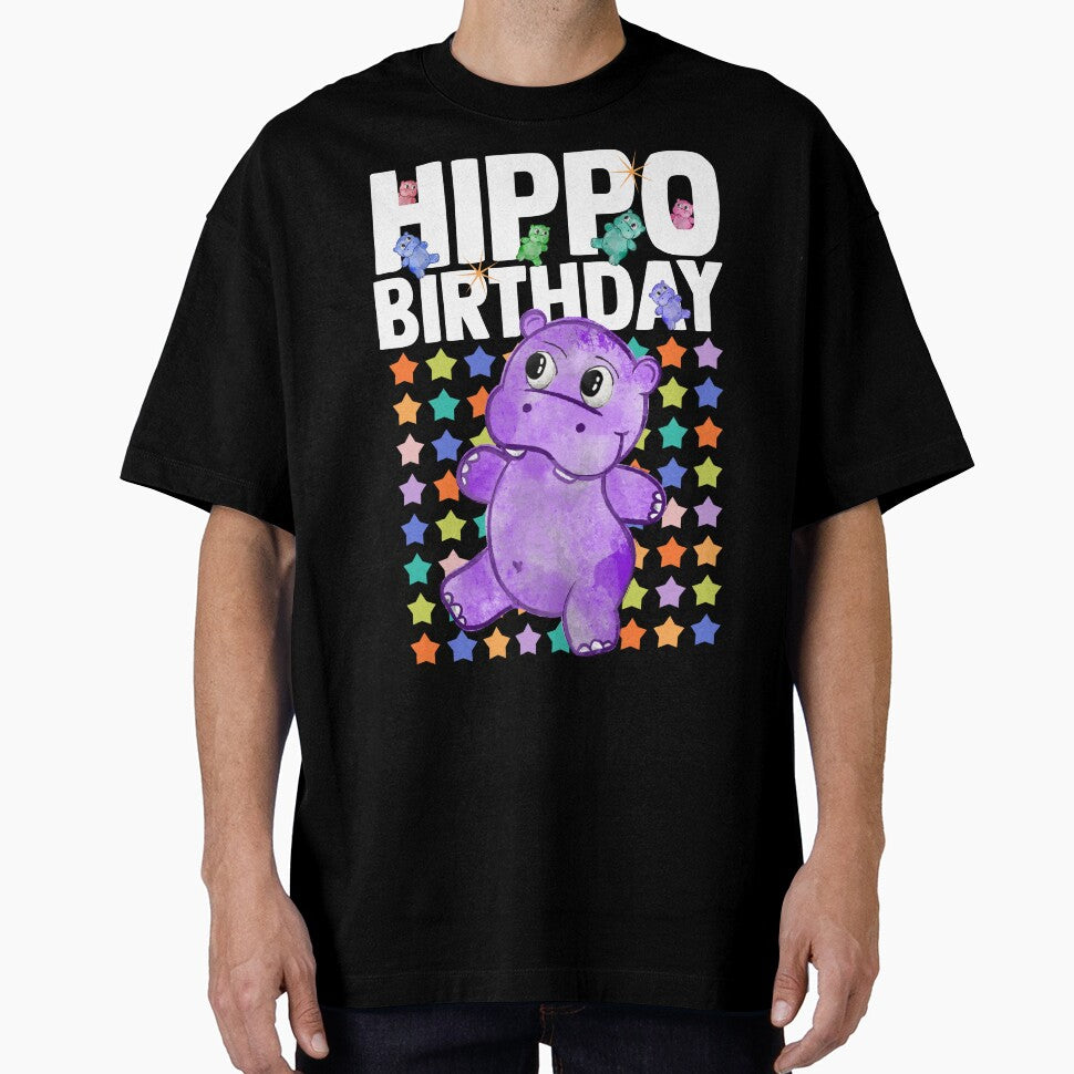 Happy birthday hippo birthday birthday tshirt by LiamFitzpatrick