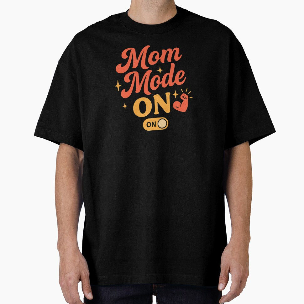 Mom Mode On – Minimal Mother's Day Typography Design by GracefulPODshop