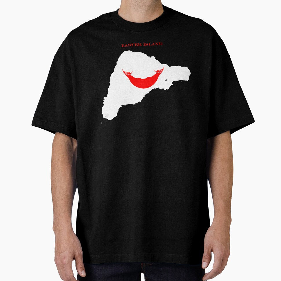 Easter Island Map Flag Silhouette Rapa Nui Travel Pride Gift by NTGUILTY