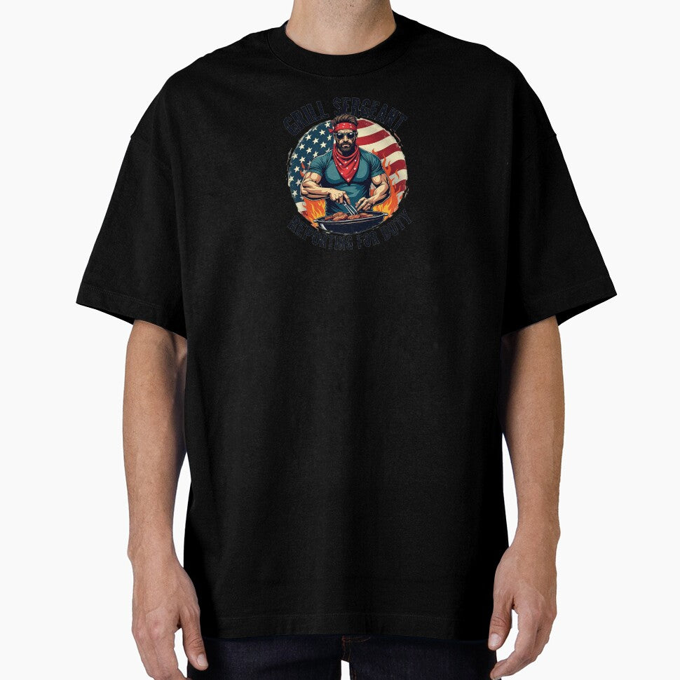 Funny 4th of July Shirt – Grill Sergeant BBQ Patriotic T-Shirt by SNW-Collective