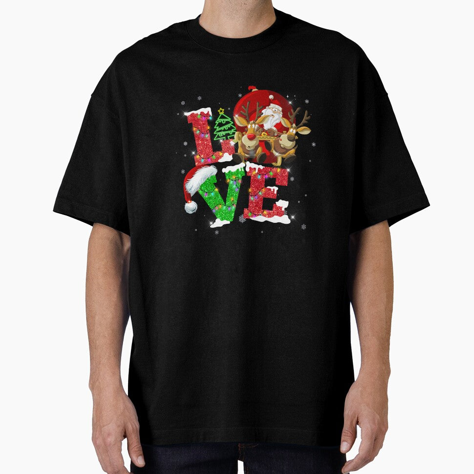 Christmas Is The Season Of Love With Santa and Reindeer by UnknownArtistt