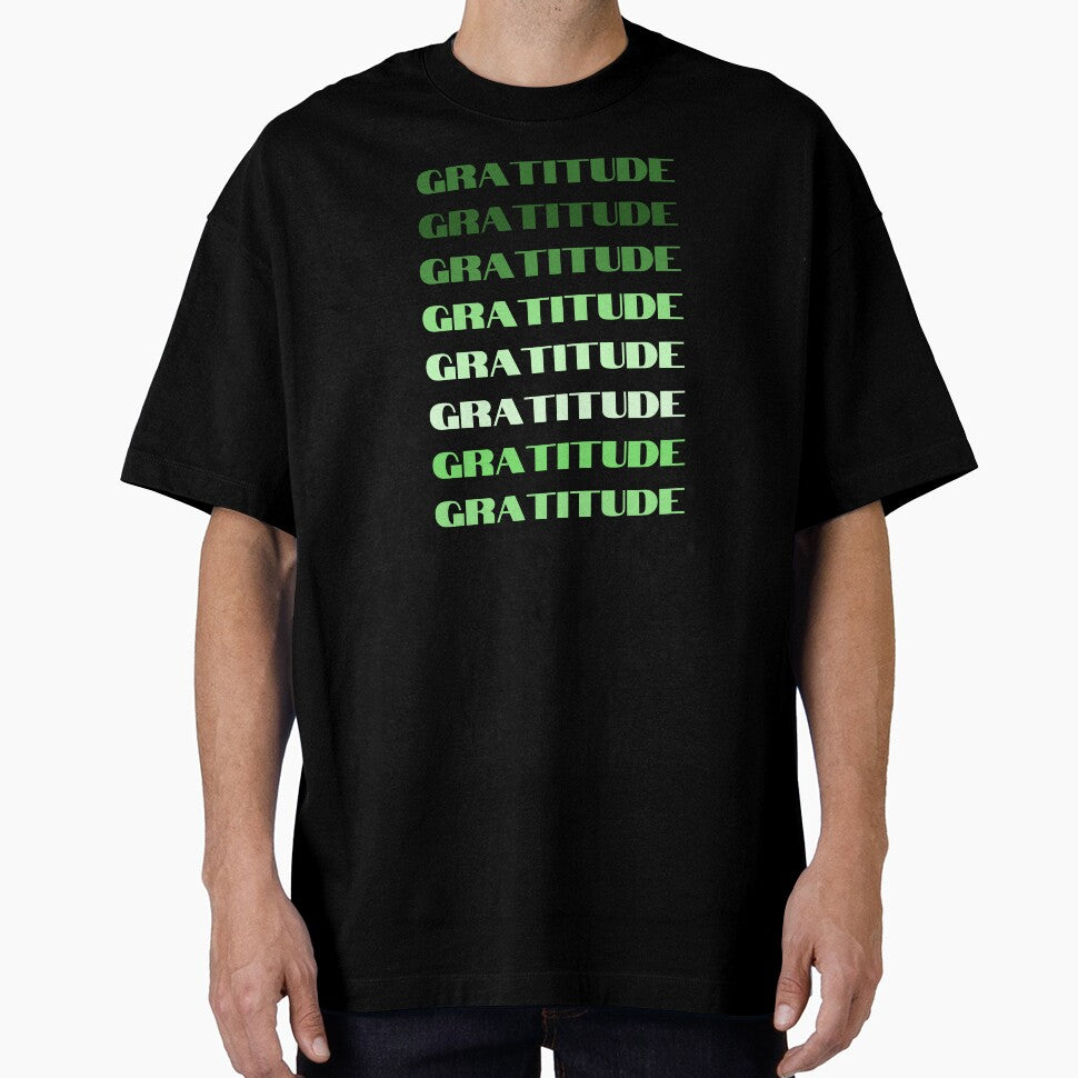 Gratitude Green Repeating Gradient Word by NinniSilver