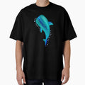Whale Shark Blue Simple Sea Ocean Lover Art T shirt Sticker Gift Surfer Beach Mermaid by Marinaaa010