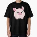 Angry Cute Pig Cartoon Funny Animal T-Shirt | Grumpy Pig Lover Gift by Yesss-Mau