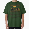 Double Trouble Black Cat Halloween Ugly Sweater Design by Volt Junkies