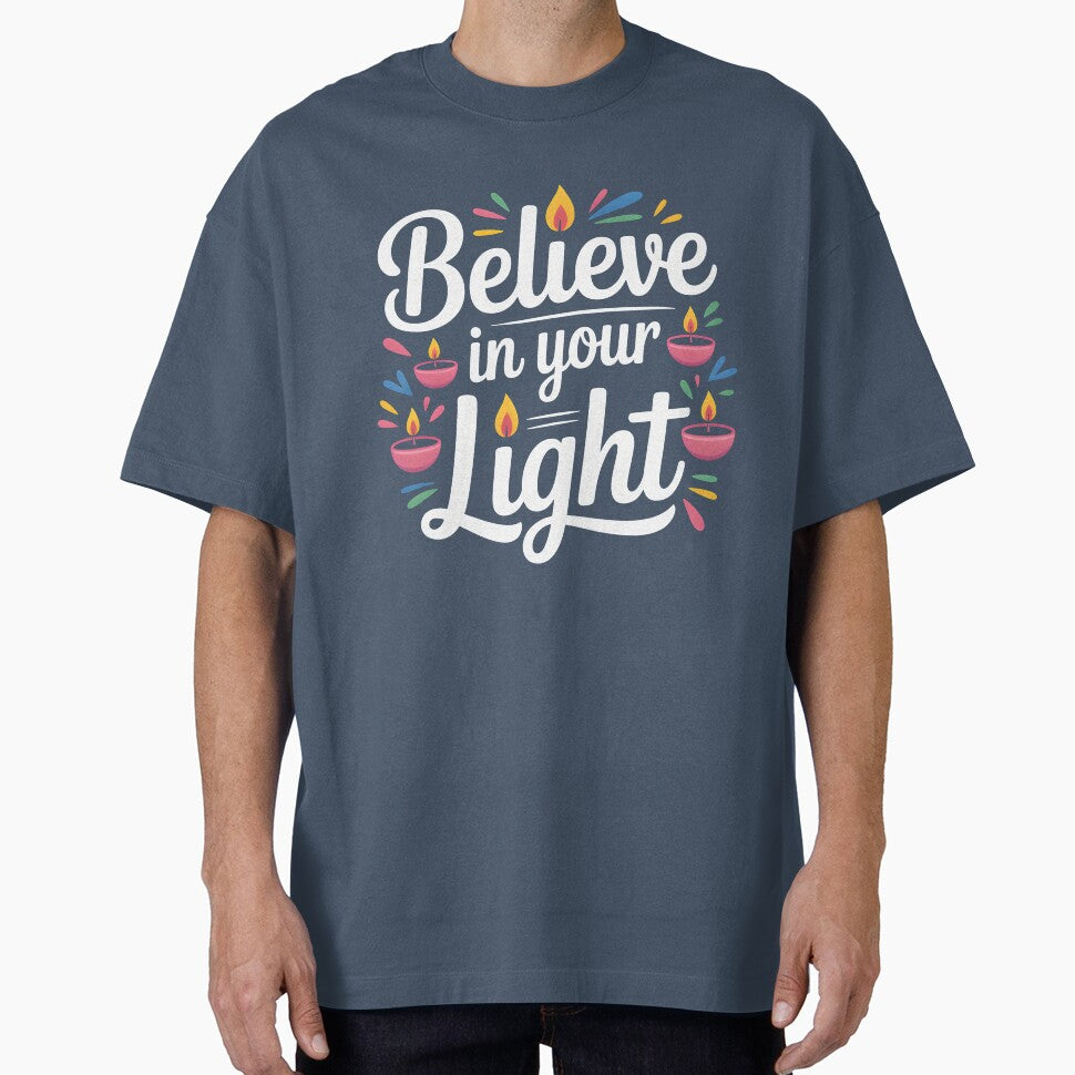 Believe in Your Light – Inspirational Diwali Diya Design by Jollys-ArtShop