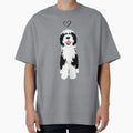 LOVE Black and White Sheepadoodle 1 by Lulupainting