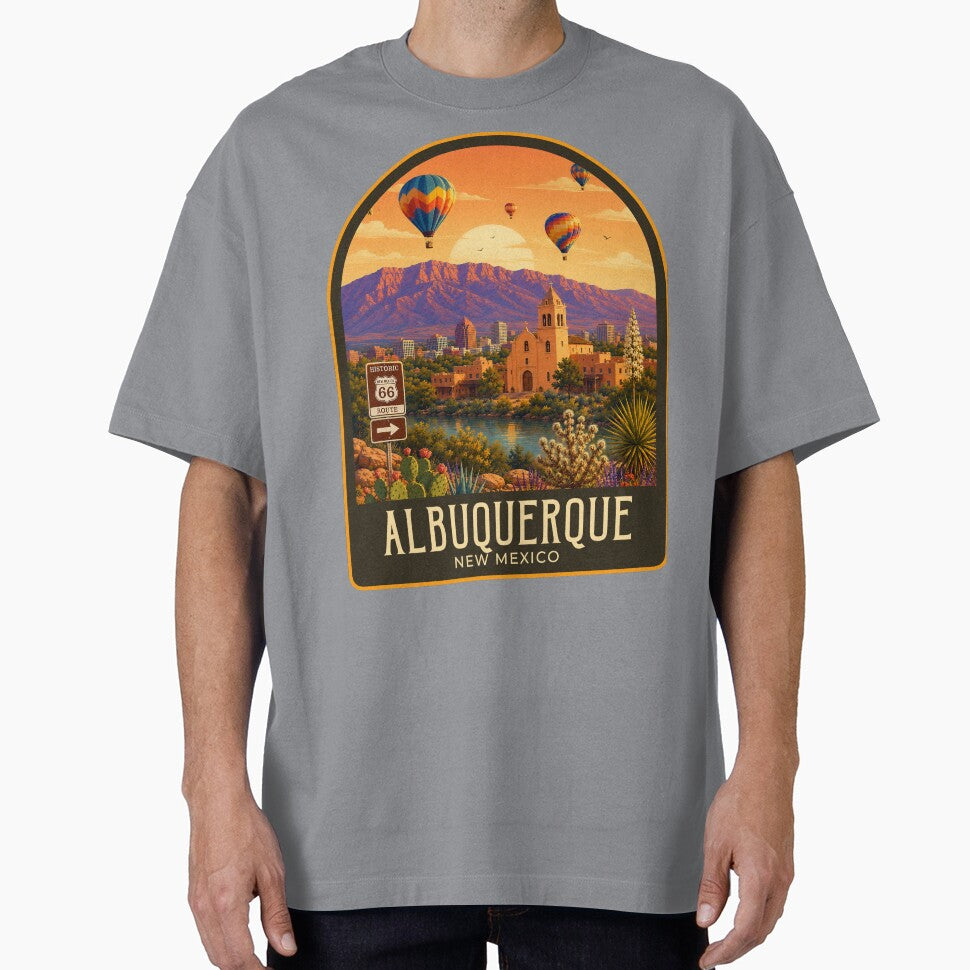 Albuquerque Vintage Travel Illustration by HomeLivingCo