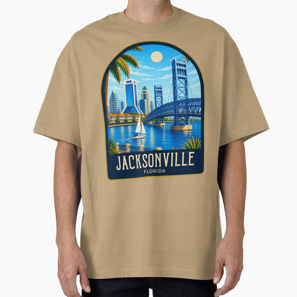 Jacksonville Vintage Travel Illustration by HomeLivingCo