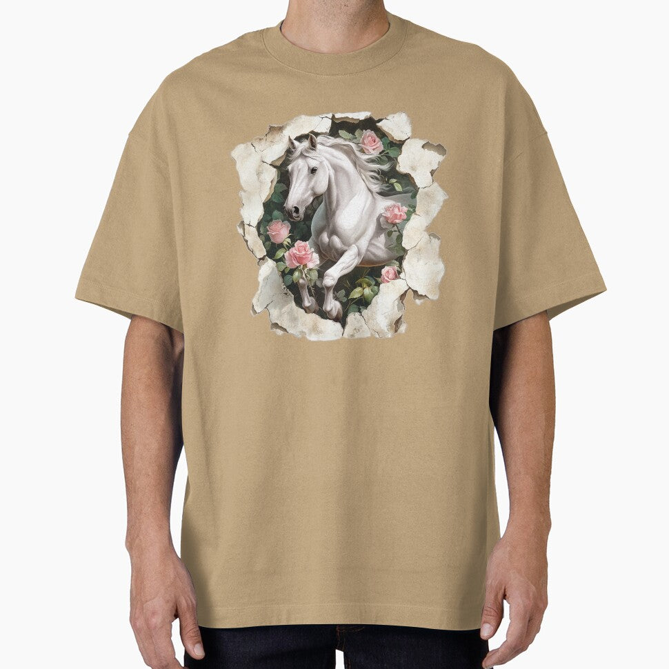 Horse with roses by Fran Fryberg