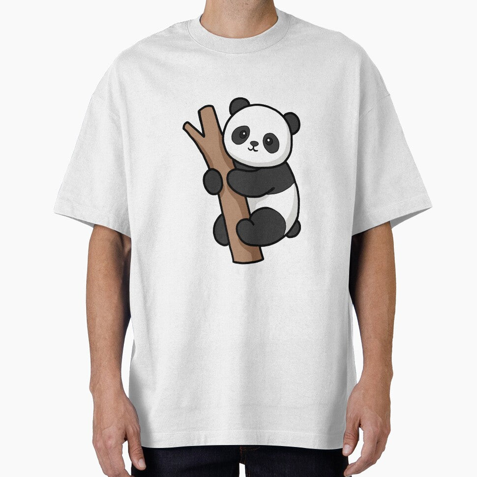 Cute Kawaii Panda Climbing Tree by KDesingArt