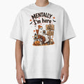 Mentally I'm Here Ghost Fall Halloween Shirt | Cozy Autumn Vibes Cute Ghost Drinking Coffee by Snifferius