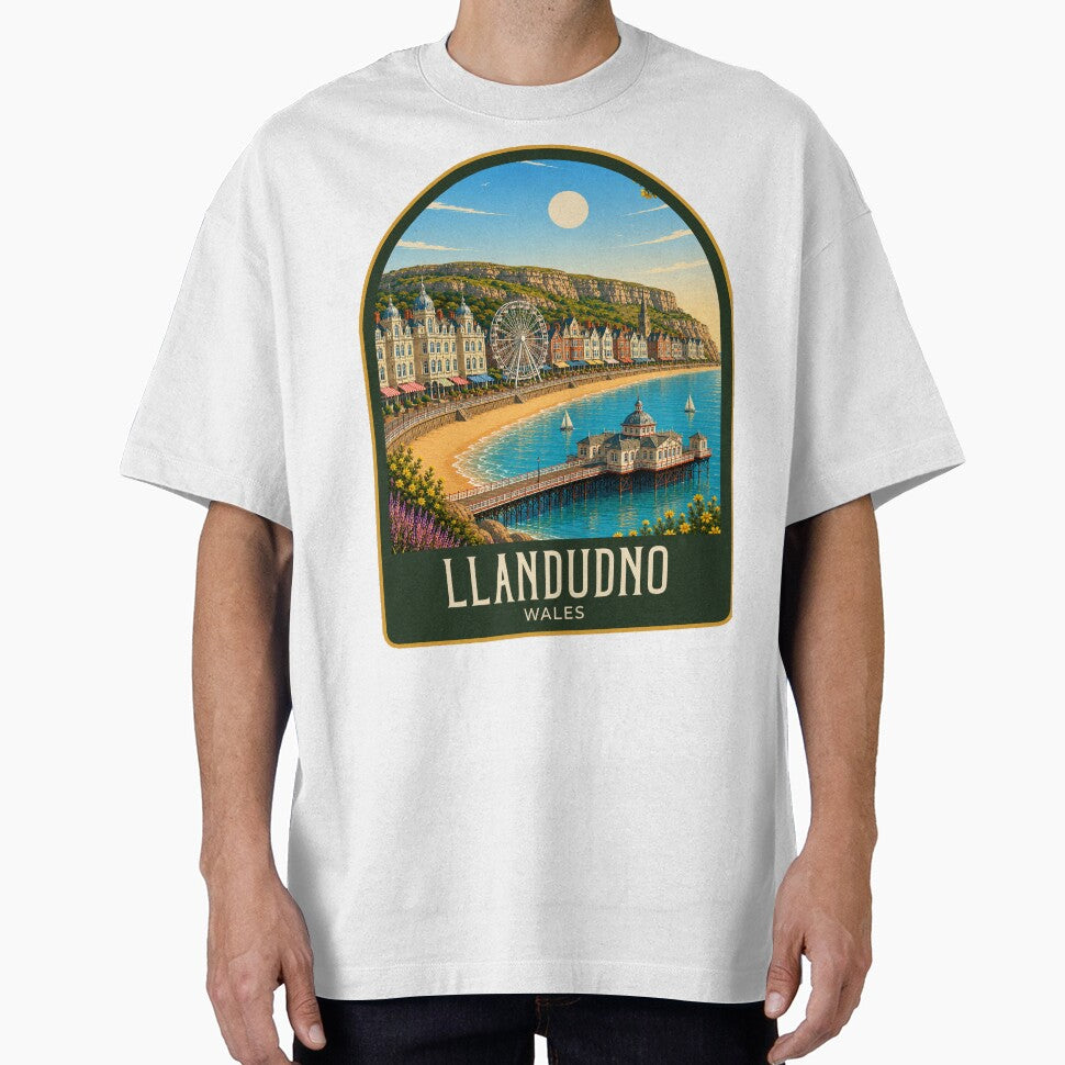 Llandudno Vintage Travel Illustration by HomeLivingCo