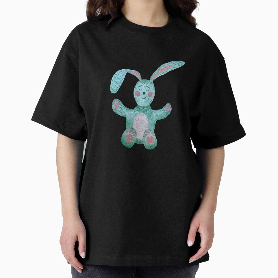 Rabbit blue textured cute a watercolor sketch by Yana Mustafina | Boho Soulful Designs