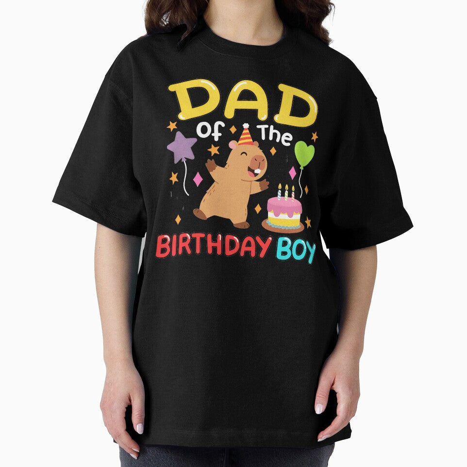 Dad Of The Birthday Boy Capybara Father Son Celebration by AmaXONIC