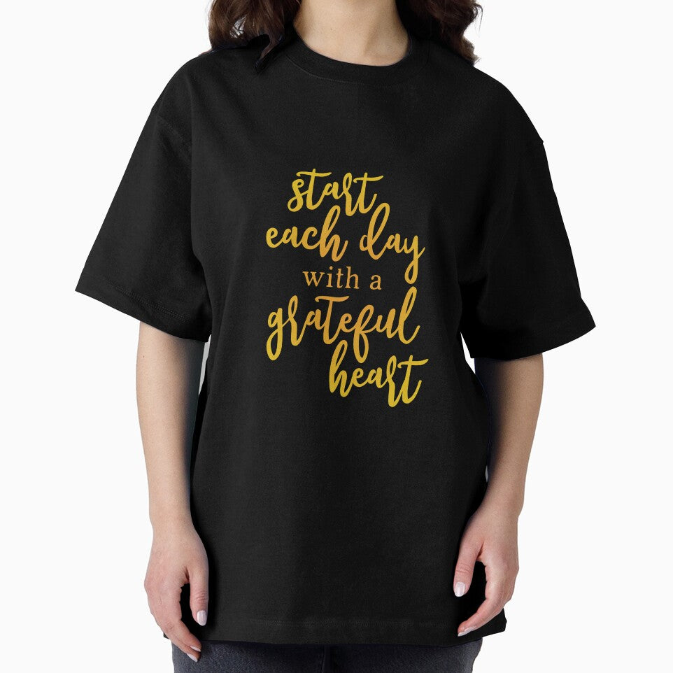 Start Each Day With A Grateful Heart Gold by amazingjoy