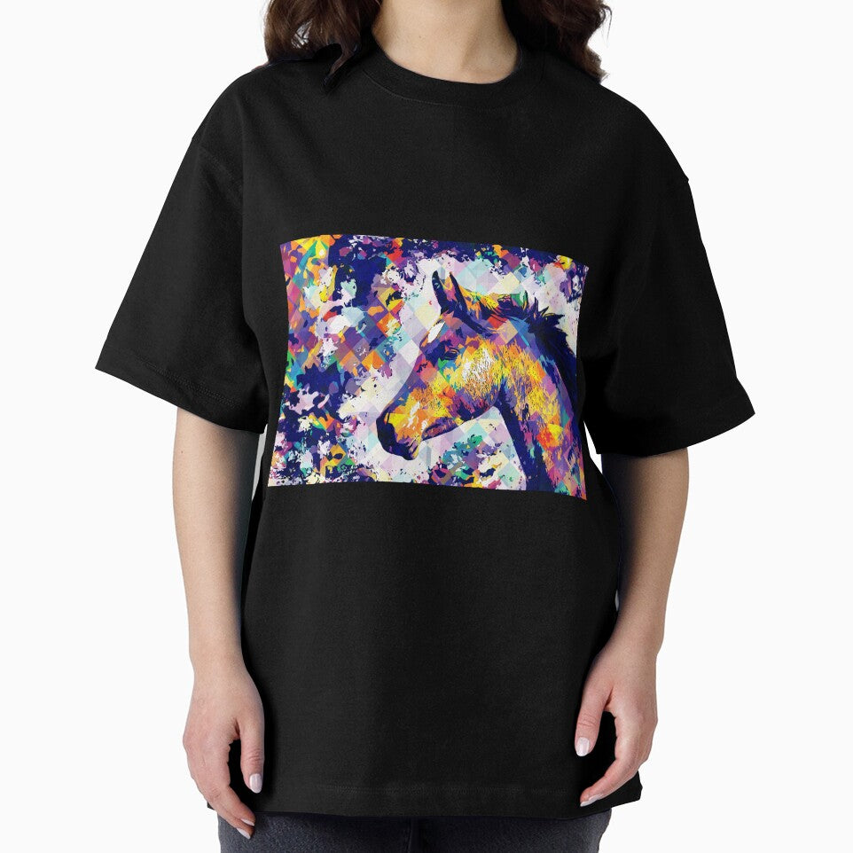 Portrait of a thoroughbred horse - colorful pop art effect by NickoPrints