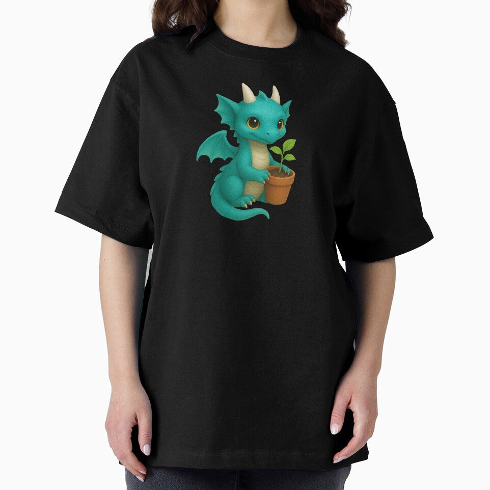 Cute Baby Dragon with Plant Pot by Hatchling Hollow