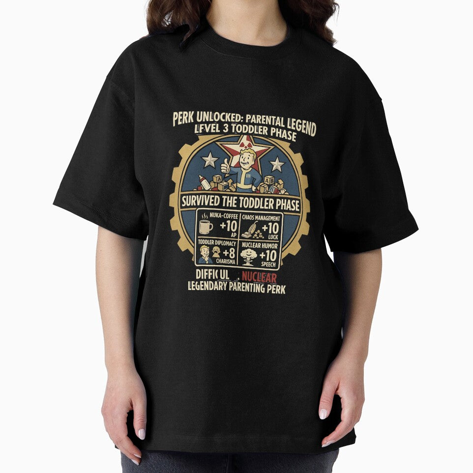 Perk Unlocked: Parental Legend – Survived the Toddler Phase | Funny Gamer Dad Shirt by Faith Level Up